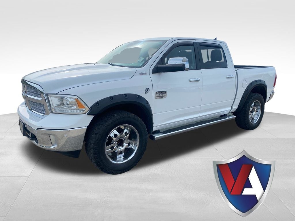 2014 RAM 1500 Longhorn in White — front three-quarter view