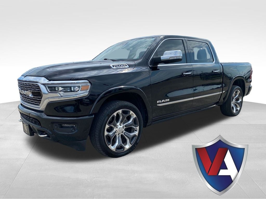 2020 RAM 1500 Limited Crew Cab 4x4 5'7' Box in Diamond Black — front three-quarter view