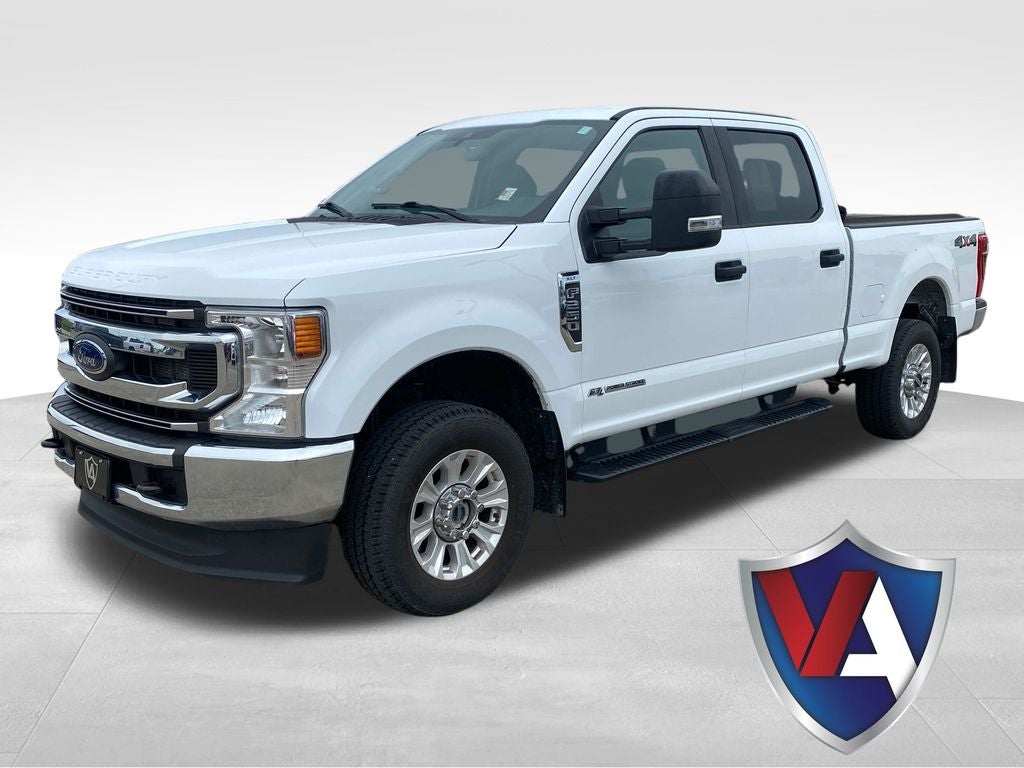 2022 Ford F-250 XLT in Oxford White — front three-quarter view