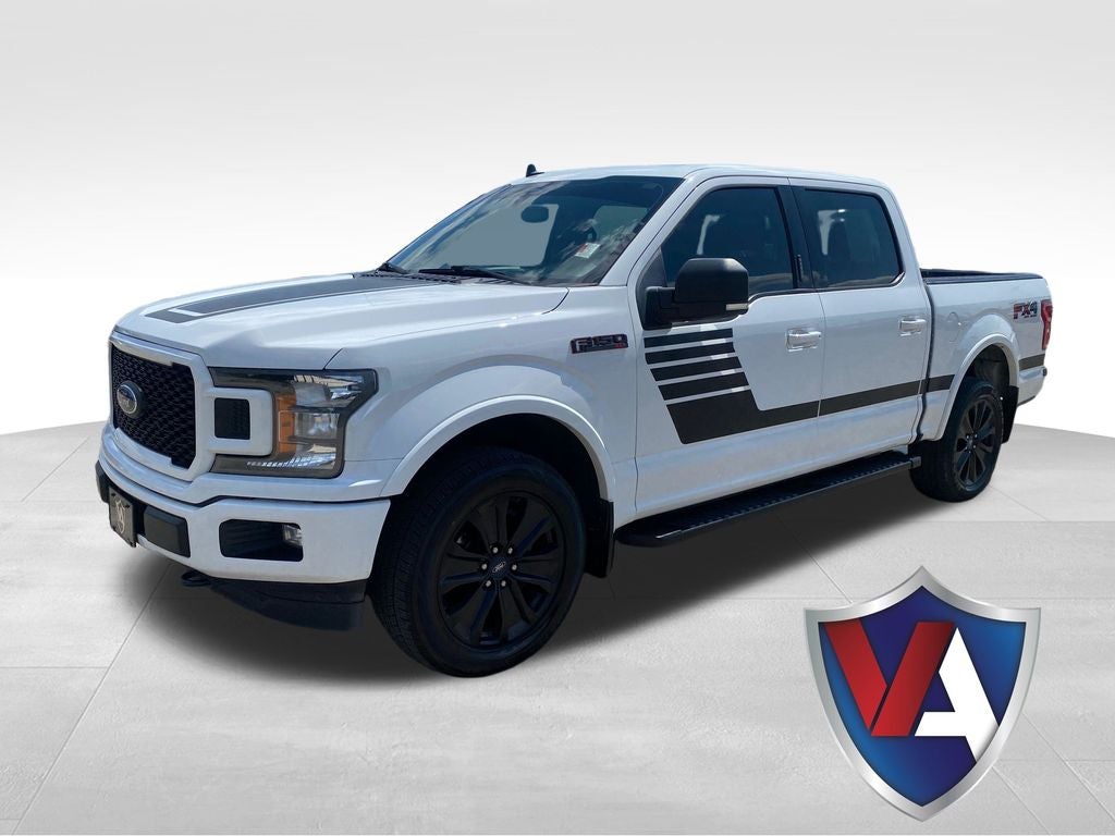 2019 Ford F-150 XLT in Oxford White — front three-quarter view