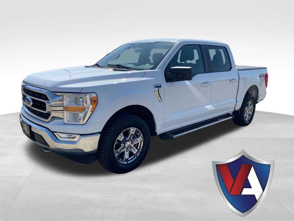 2021 Ford F-150 XLT in White — front three-quarter view