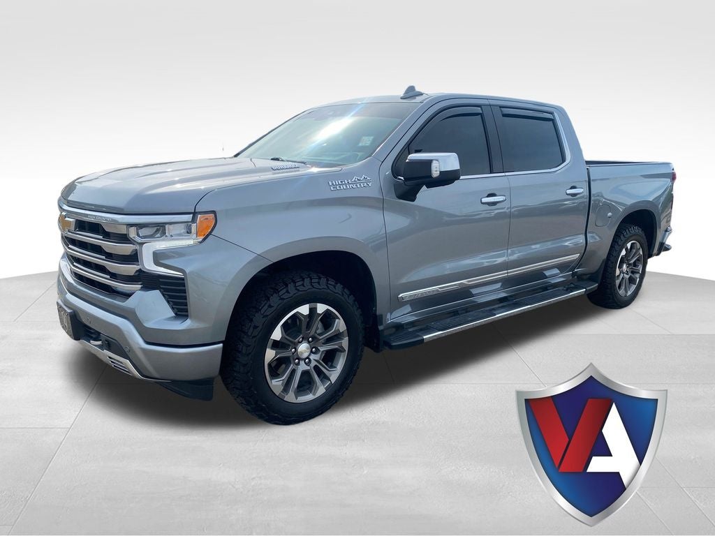 2023 Chevrolet Silverado 1500 High Country in Sterling Gray Metallic — front three-quarter view