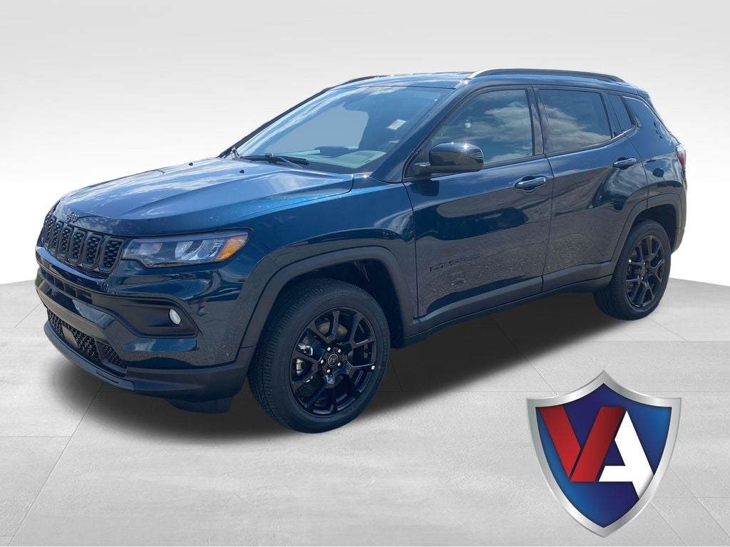 2026 Jeep Compass COMPASS LATITUDE ALTITUDE 4X4 in Fathom Blue Pearl-Coat Exterior Paint — front three-quarter view