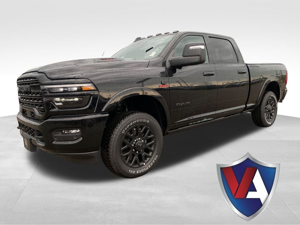 2026 RAM Ram 2500 RAM 2500 LIMITED CREW CAB 4X4 6'4' BOX in Diamond Black Crystal Pearl-Coat Exterior Paint — front three-quarter view